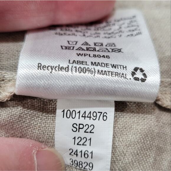 Charter Club Luxery Linen Tie Front Button Up Shirt Size XXL - Picture 7 of 9